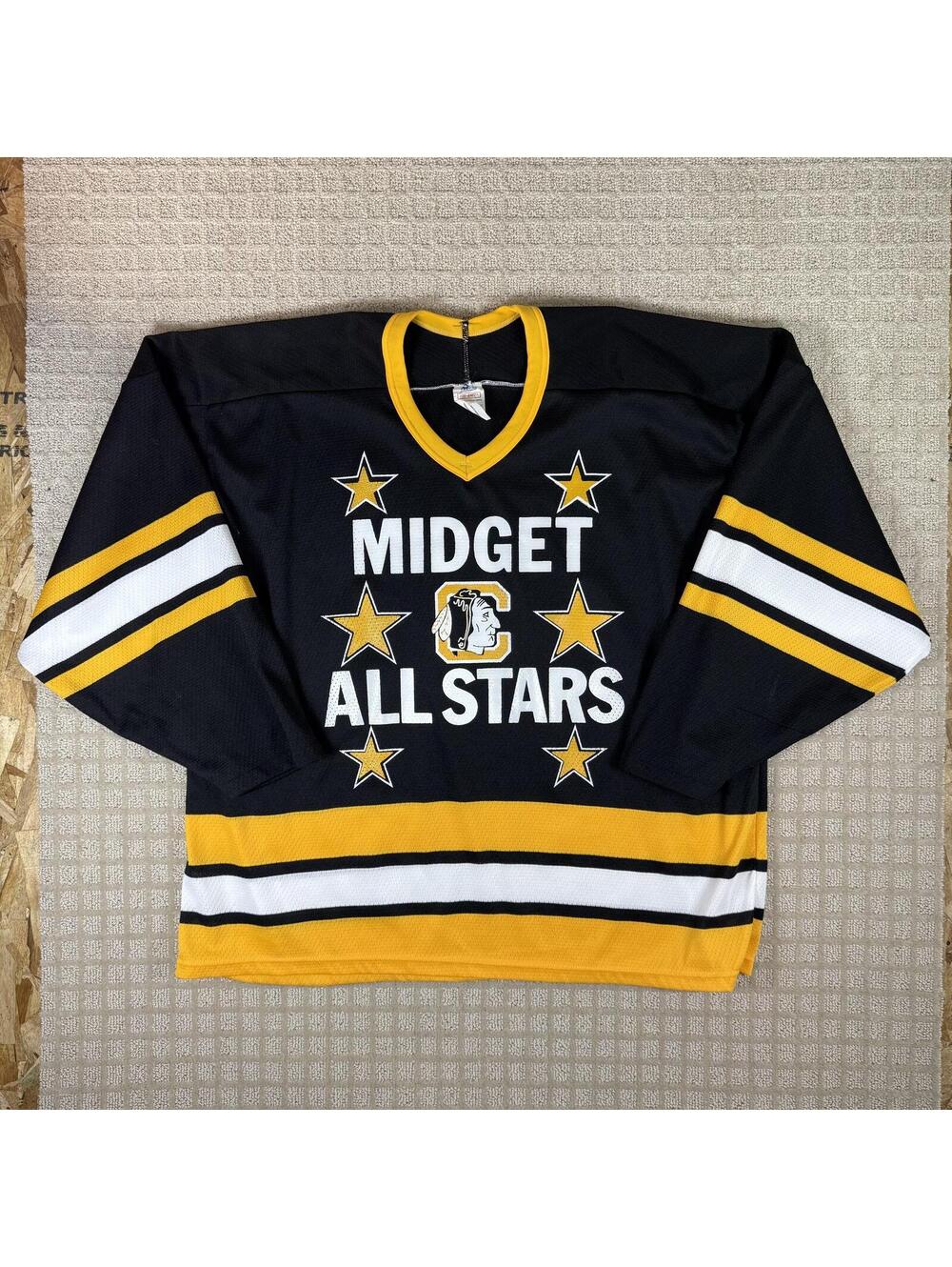 Vintage CCM Midget All Stars Hockey Jersey XL Canada Made